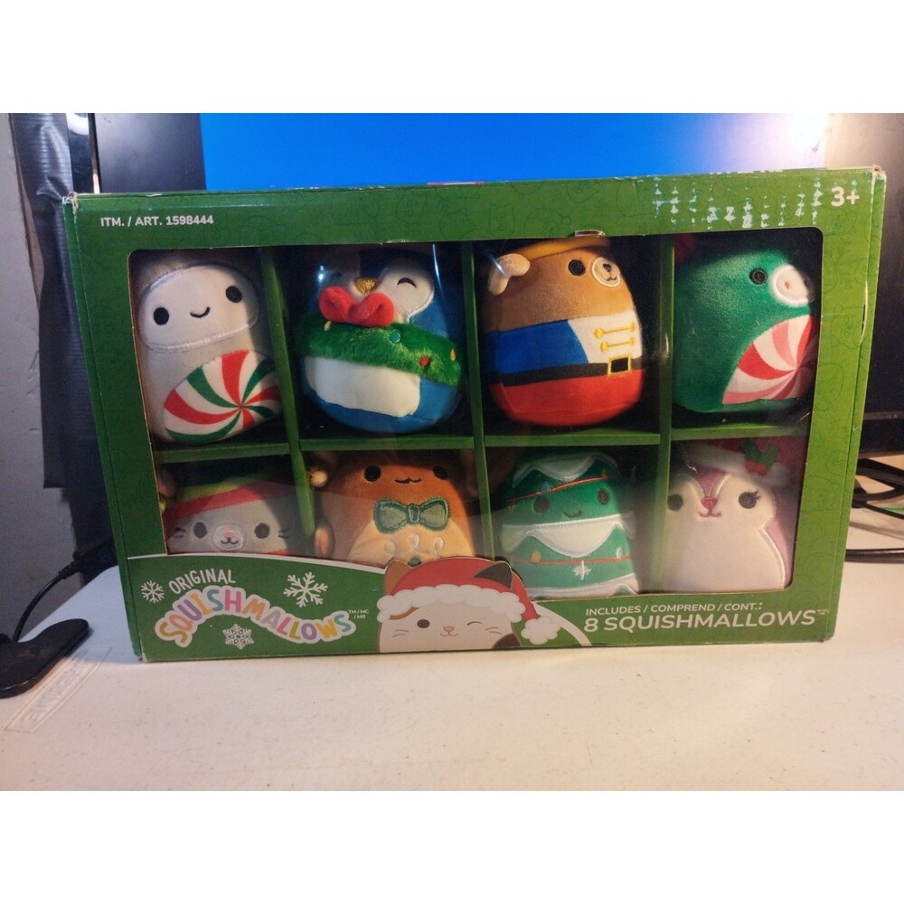 Squishmallows 4 Inch Christmas Ornaments Set #3 2024 - 8 Mini Plush Holiday NIB